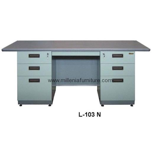 jual meja kantor lion l 103 n - meja kantor denpasar bali