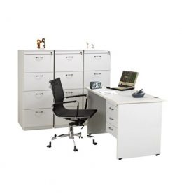 Jual Meja Kantor Aditech SS 6012 + 3 Laci gantung (120cm) Murah Di Surabaya