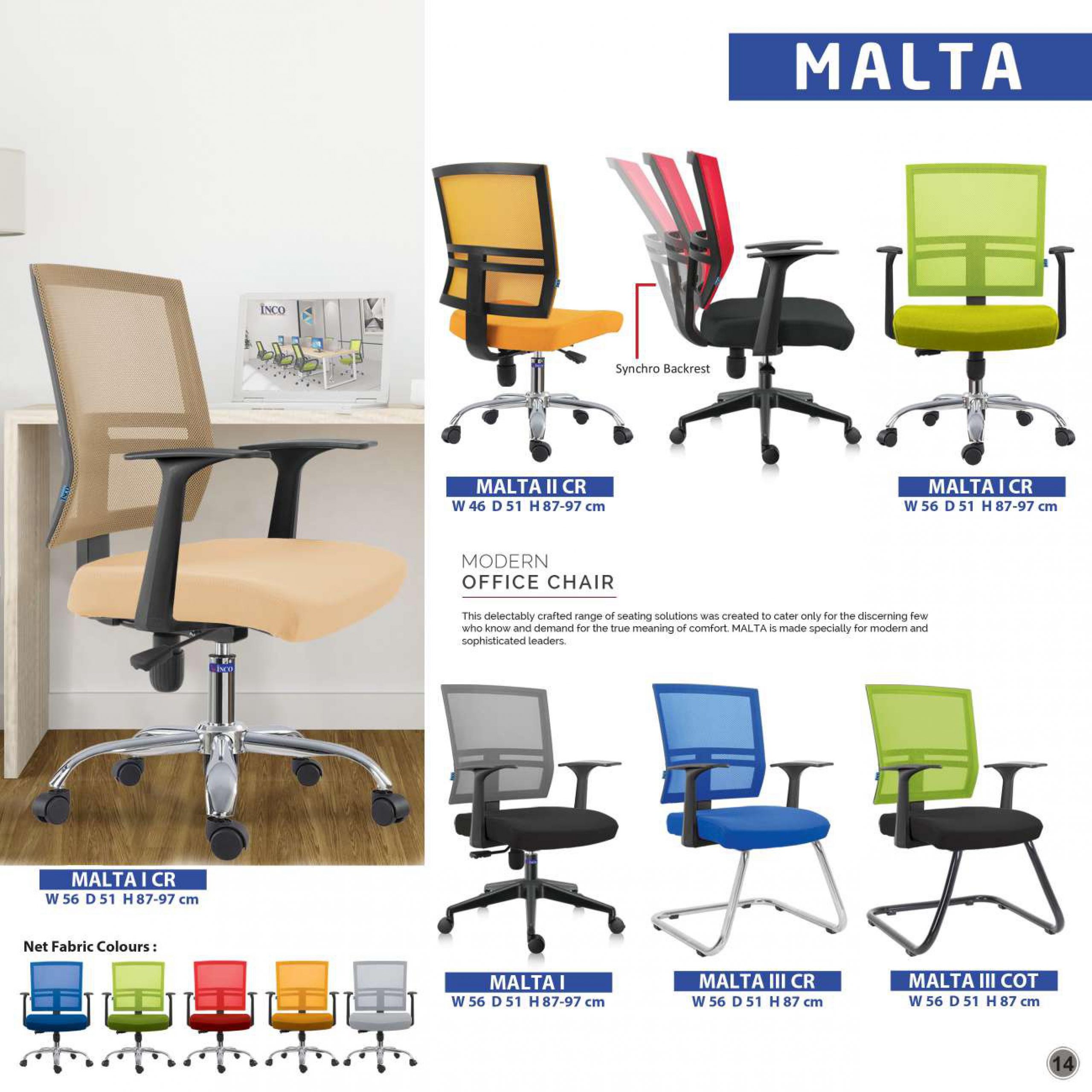 kursi kantor bali - Kursi Kantor Indachi Inco Malta